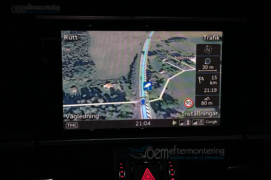 Audi MMI Navigation Fartkameror