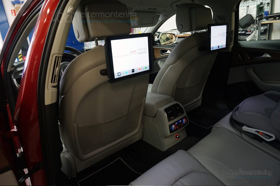Audi (RSE) baksätesunderhållning med Apple Carplay