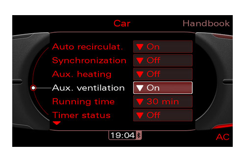 Original parkeringsvärmare för Audi A4 (8W / B9)