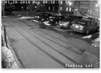 dashcam (kamera i vindrutan) övervakning på parkeringen