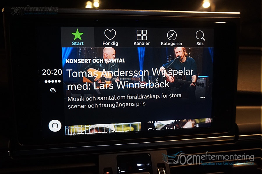 Apple carplay SVTplay, Waze, i Audi MMI Navigation+