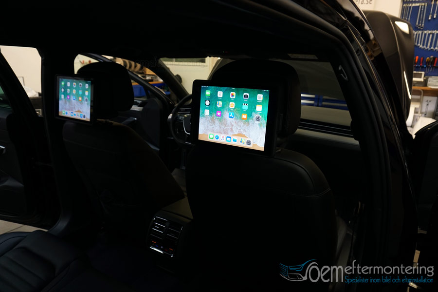 VW Passat (RSE) baksätesunderhållning med Apple Carplay