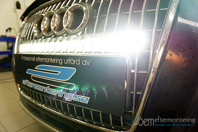 audi allroad, a7, a8 led-ramp installation